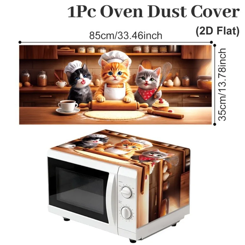 Universal Microwave Cover Floral Printed Microwave Oven Dust Cover Waterproof Oil Proof Dust Protector Mat Kitchen Appliance