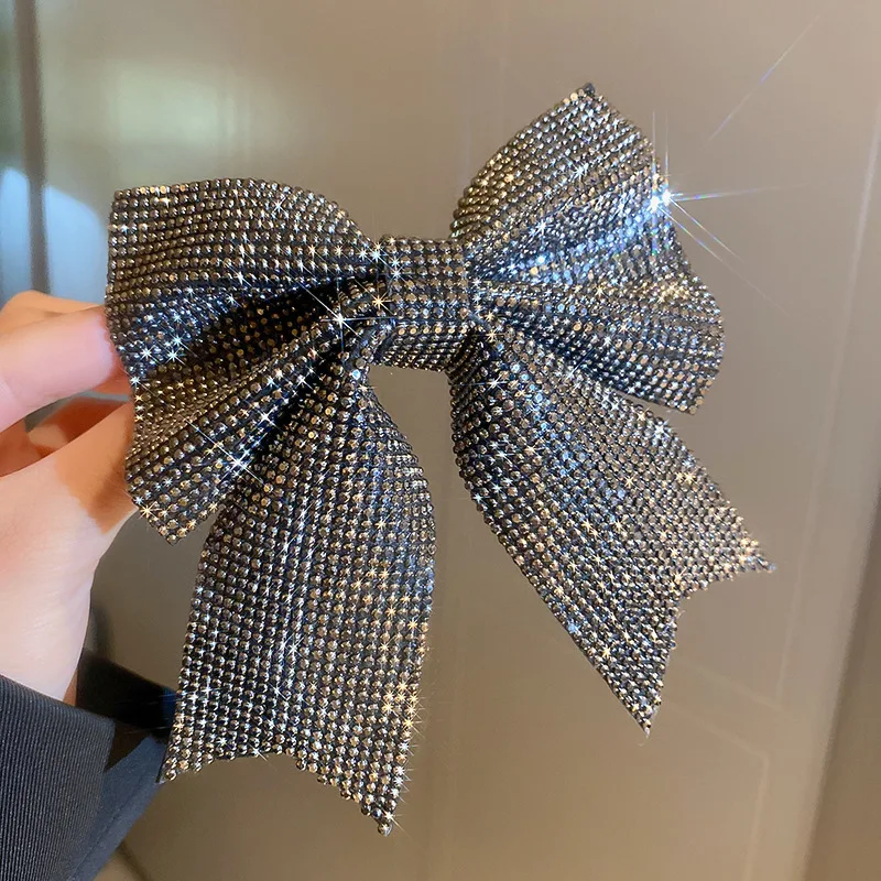 Korean Fashion Glänzende Strass Haarnadeln Süße Schleife Frühling Clip Haarspangen Haar Clips für Frauen Kopfbedeckungen Haar Accessoriesi-Remiel – Detail 4