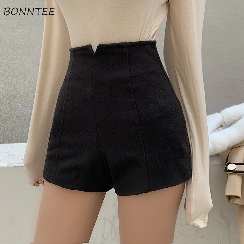 

Casual Shorts Women Black All-match Slim High Waist Chic Trousers Tender Hotsweet Summer Holiday Designed Seductive Ulzzang 2024