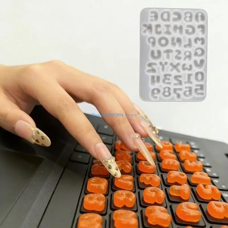 N7YF Detailed Silicone Small Accessory Mold Letter Crafting Mould Hand-Making Ornament Mould for Creating Resin Art