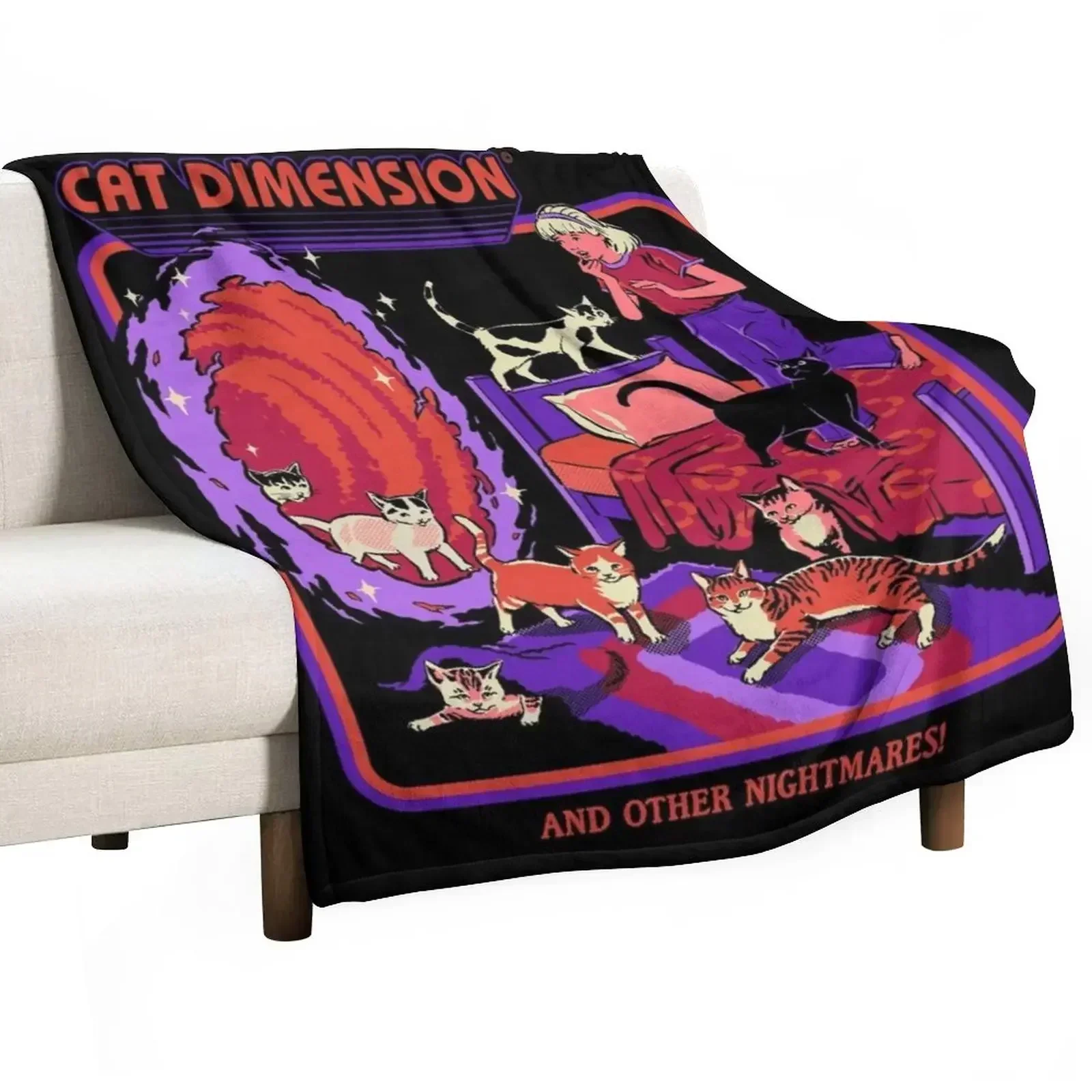 

The Cat Dimension Throw Blanket heavy to sleep Vintage Bed Summer Blankets