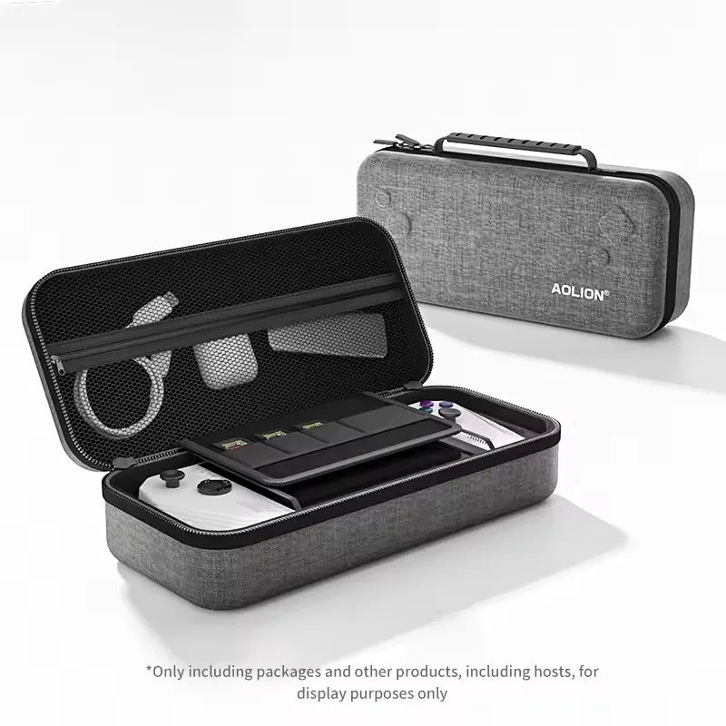 حافظة صلبة متينة من مادة EVA لوحدة التحكم المحمولة Asus ROG Ally - حقيبة تخزين واقية مع مقصورات داخلية لملحقات الألعاب