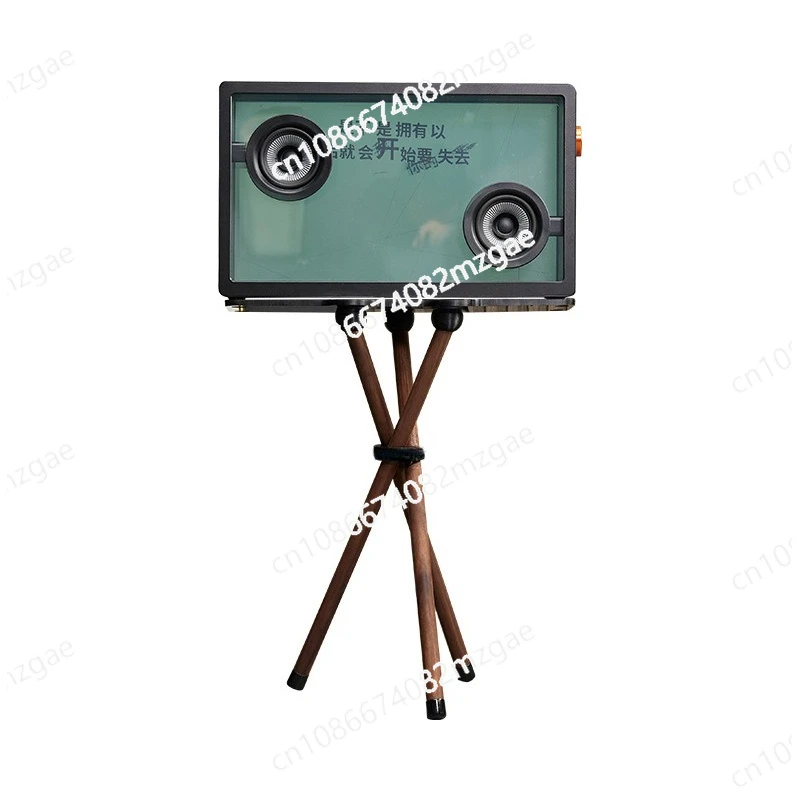 Audio Solid Wood Bracket Transparent Lyrics Audio Floor Rack Subtitle Bracket