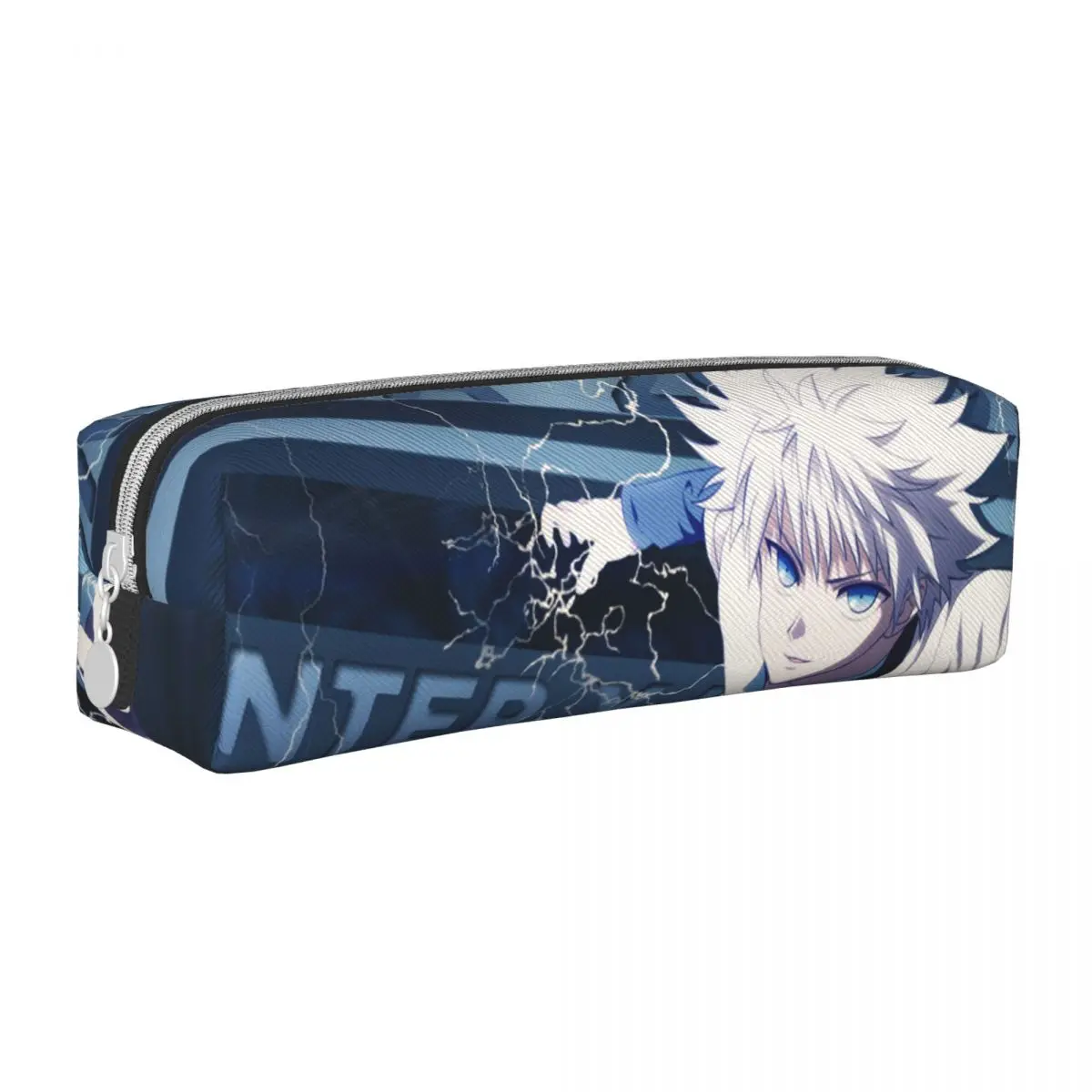 hunter x hunter lapis case killua zoldyck caneta bolsas grande armazenamento escritorio zipper lapis para meninas e meninos novo 01