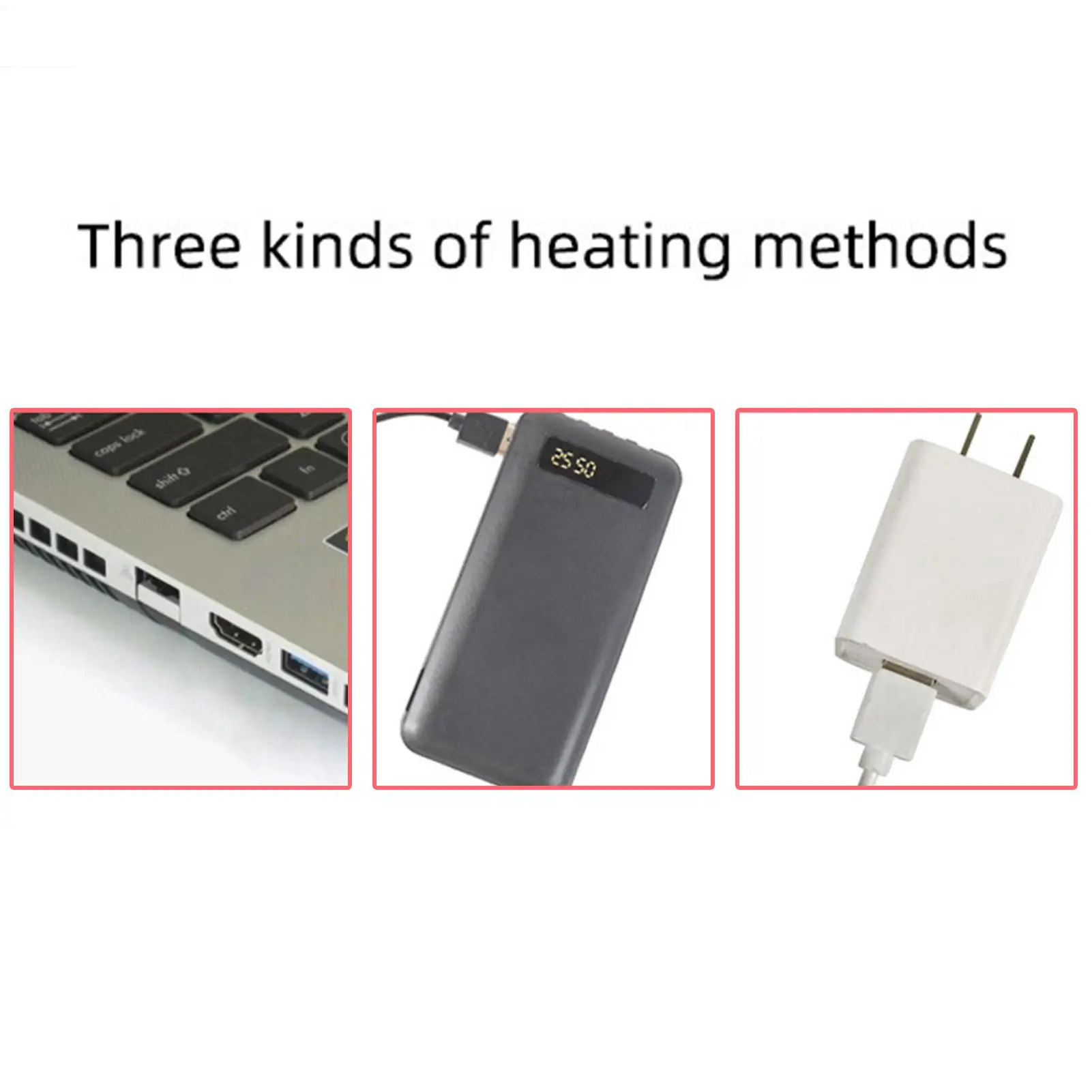 Heated Gloves For Men Hand Warming Gloves USB Charging Windproof Non-Slip Touchscreen Waterproof Thick Drawstring Mitten For Men