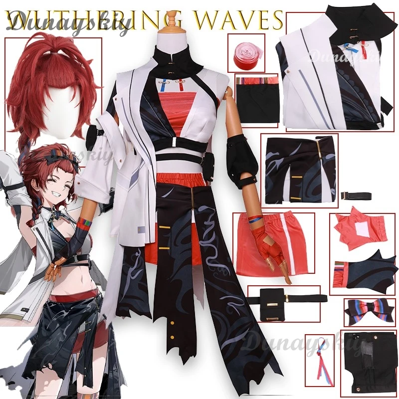 

BWuthering Waves Chixia Cosplay Anime Combat Suit Full Set Game Character Outfit Halloween Christmas Lolita