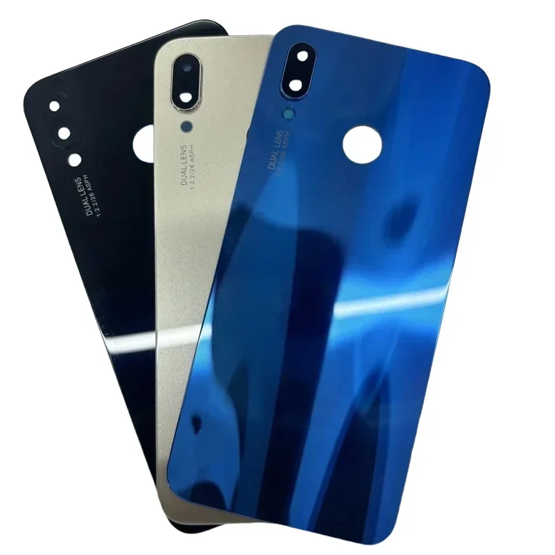 For Huawei P20 Lite / Nova 3e ANE-LX1 ANE-LX2 Battery Back Cover 3D Glass Panel Rear Door Housing Case With Camera Lens Replace image 3