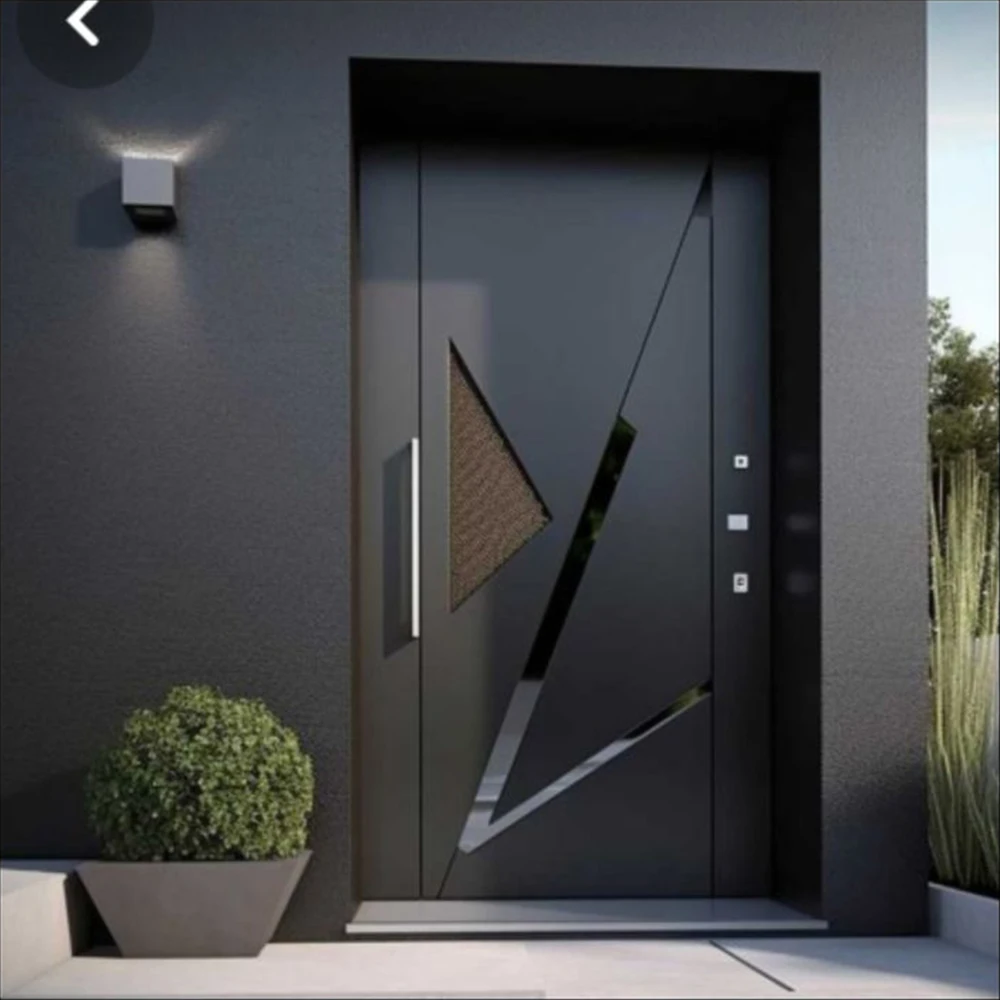 Sixinalu Entrance Doors Design Style 1.5X2.2M Security Entry Pivot Door Aluminum Front Interior Door Panel Home Decor Custom