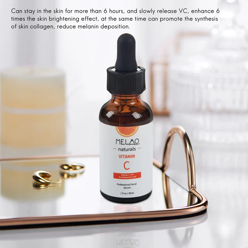 MELAO Natural Vitamin C Serum For Face Organic Anti-Aging Topical Facial Serum, 20% Vitamin C + E 30ML