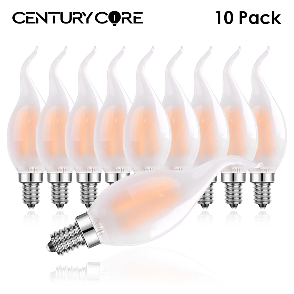 Lâmpada LED de geada substituível regulável, pingente branco quente, candelabro interior, luzes de decoração retro, c35, e14, 6w, 220v, 110v, e12, 4w