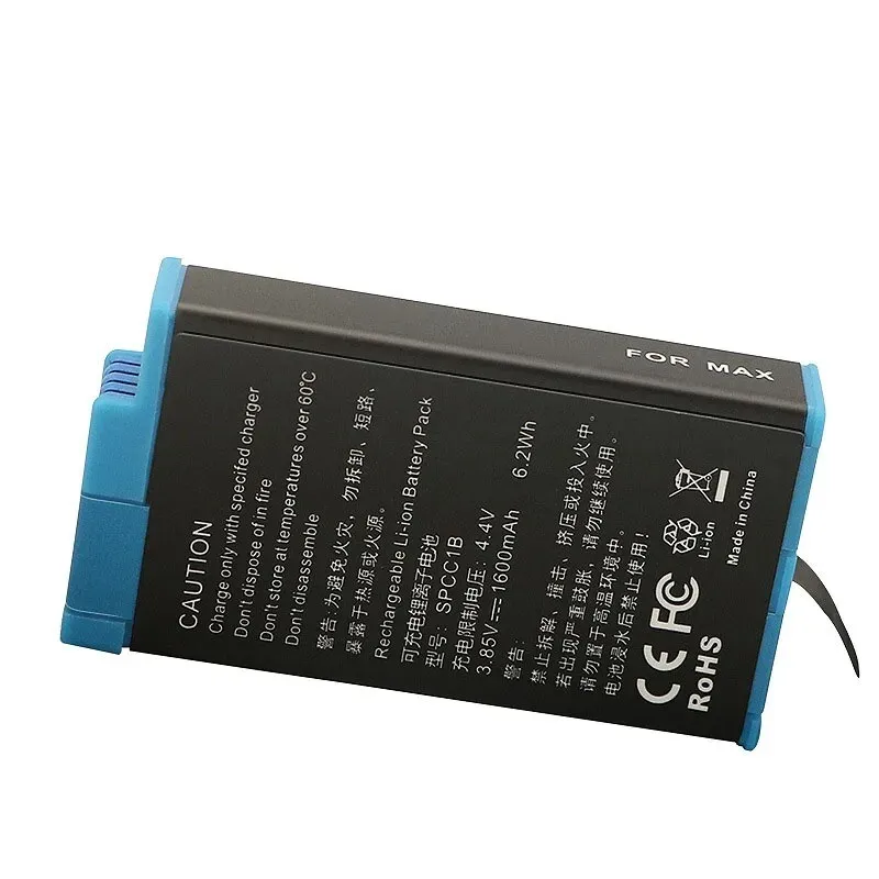 10pcs For GoPro Max SPCC1B CHDHZ-201 CHDHZ201 1600mah Replacement Battery Pack