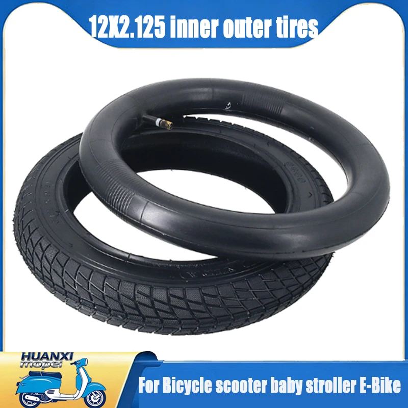 

Inflatable tire 12x2.125 inner and outer tires 12 inch bicycle scooter baby stroller tire inner tube outer tire accessories