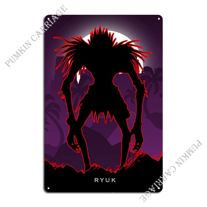 Ryuk Metal Plaque Poster Retro Painting Plaques Wall Mural Tin Sign Poster