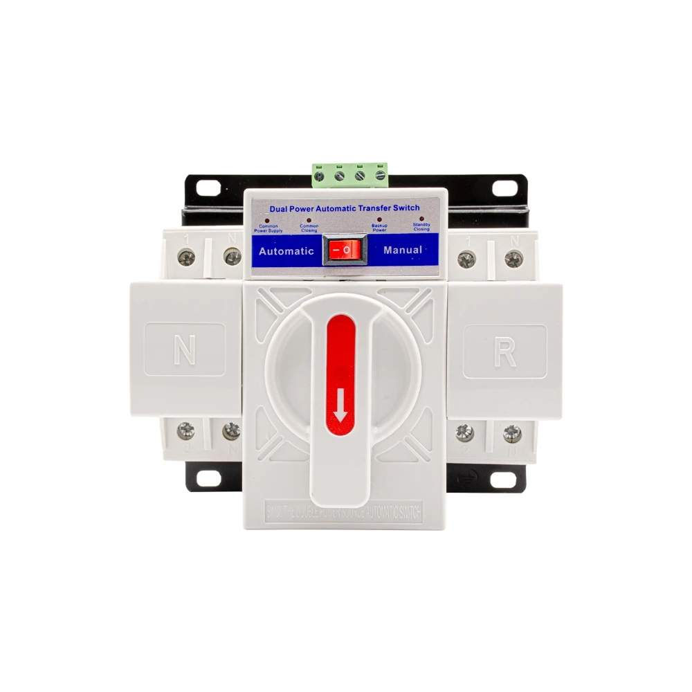 

2P 4P 63A Dual Power Automatic Transfer Switch 220V CB Class ATS Household Toggle Switch Transfer Device Intelligent Switching