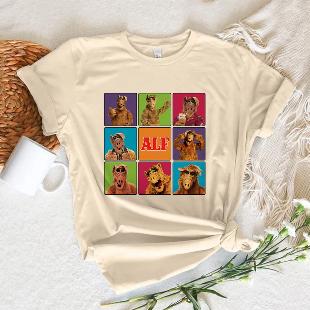 Alf Alien t shirt women graphic summer Y2K t shirt girl comic streetwear manga clothes