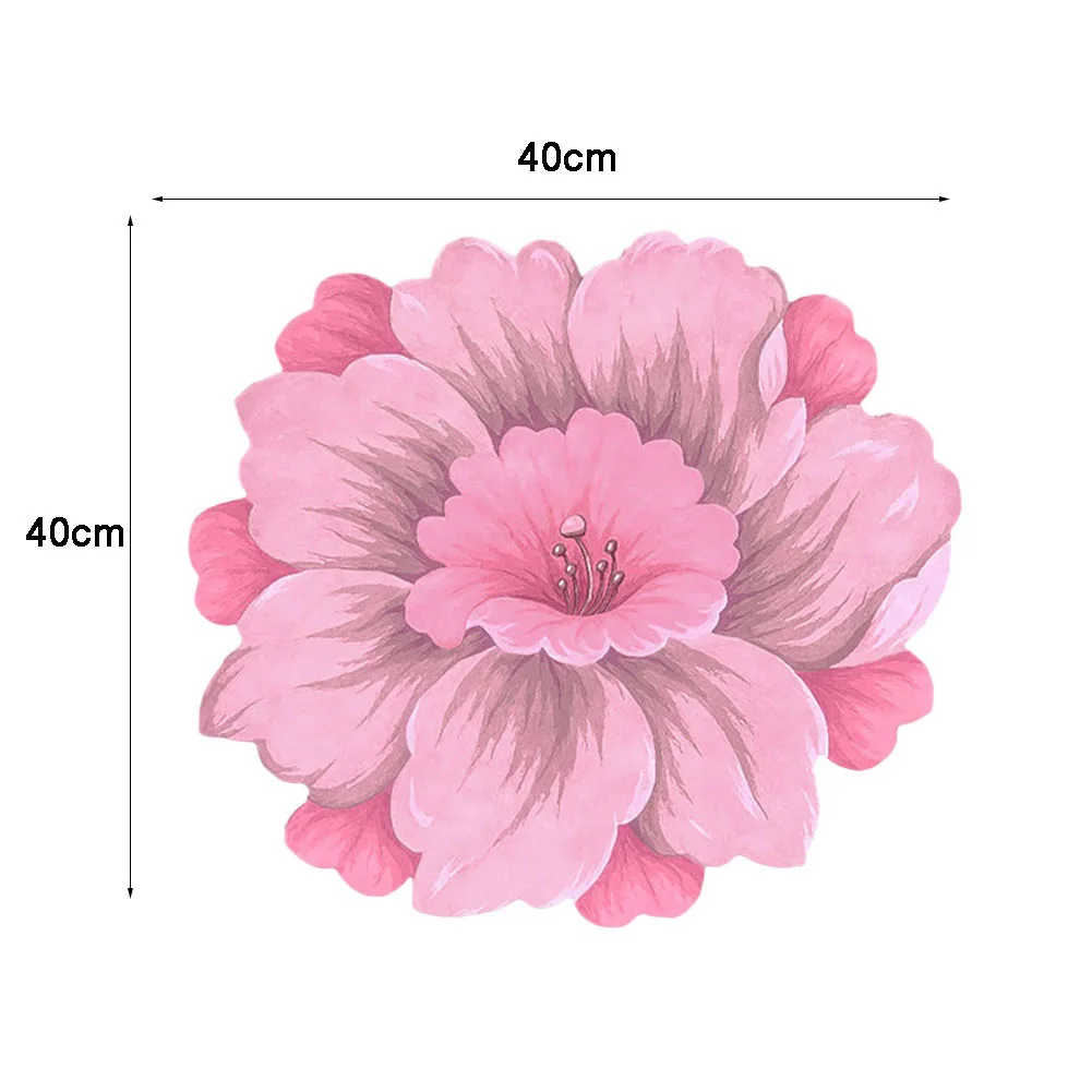 40cm Flower Shaped Carpet Bedroom Bedside Carpet Household Floor Mat Door Mat Round Carpet For Living Room Anti-slip Blanket Rug
