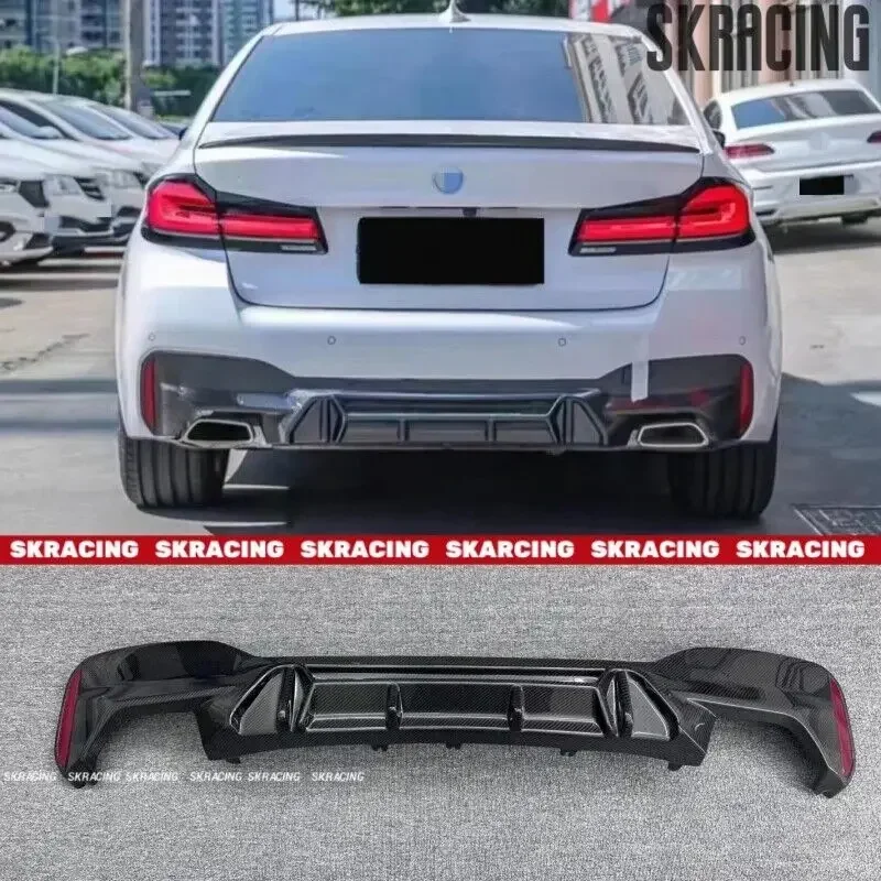 

Rear Diffuser Lip For 2018-2023 BMW G30 540i Real Carbon Fiber Bumper Spoiler Kit Car Accessories Decorative