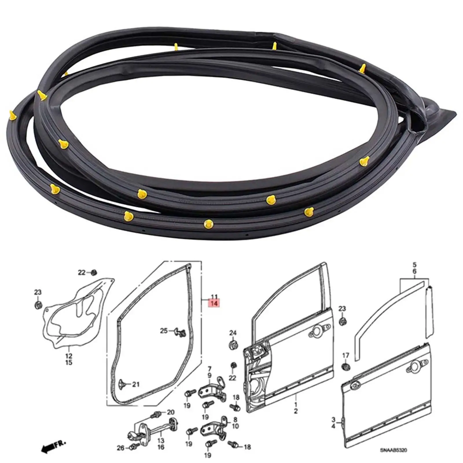 borracha-de-vedacao-de-qualidade-premium-para-portas-de-carro-substituicao-de-weatherstripping-para-honda-civic-sedan-2006-2011