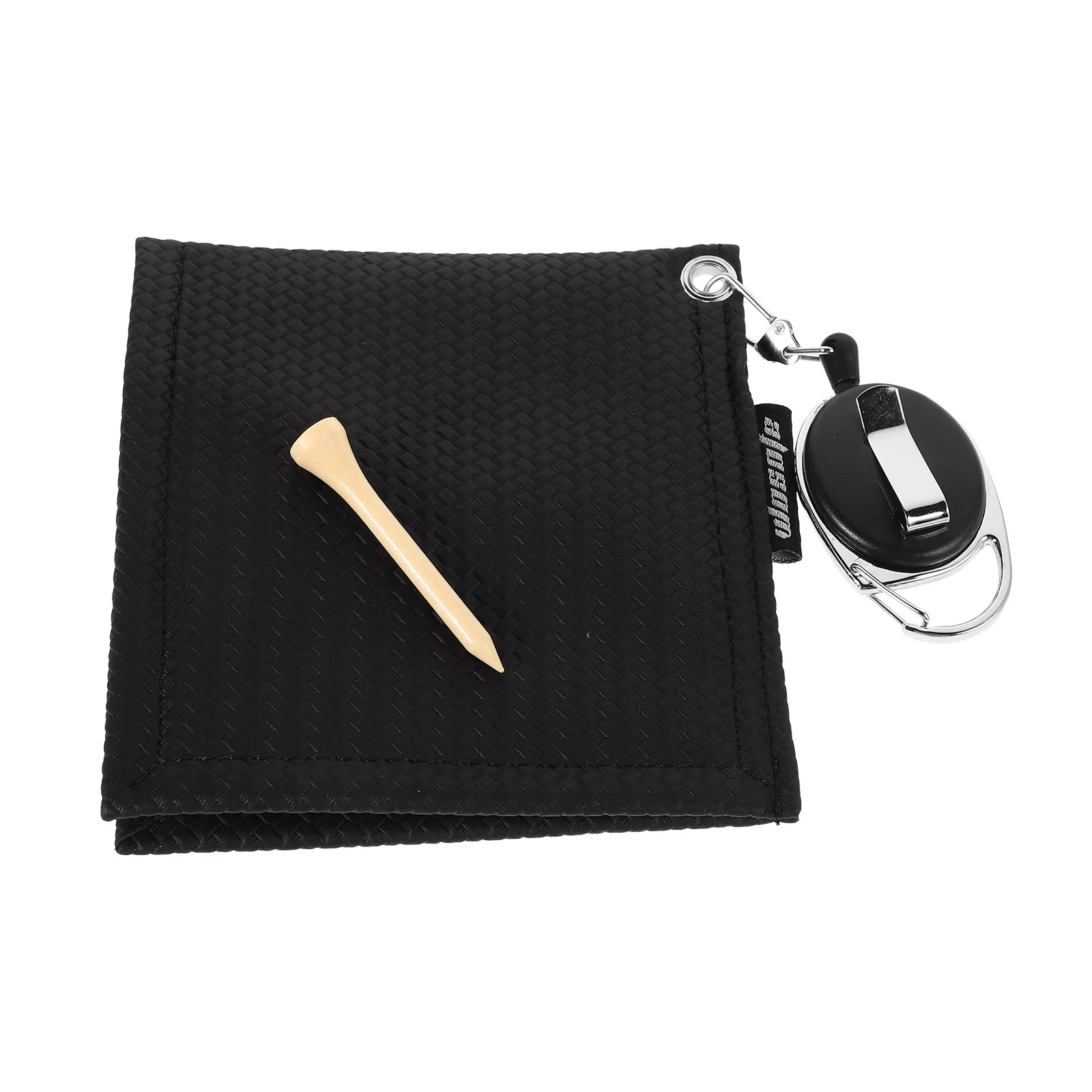 

1pc Golf Club Cleaning Towel Portable Soft PU Material Retractable Rope Accessories Kit for Men Women Golf Ball Wipes