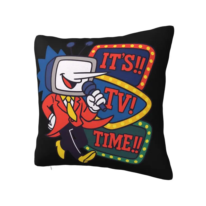 Tenna It's TV Time Meme Deltarune Game Throw Pillow Case Bedroom Decoration Sofa Chair Cushion Cover Polyester Soft Pillowslip
