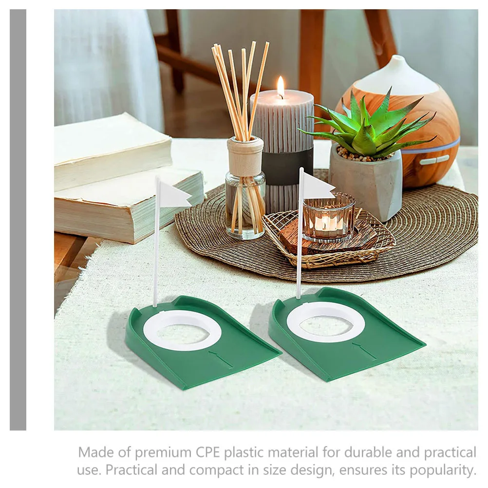 2 قطعة كوب ممارسة وضع قسط البلاستيك المحمولة ثقب تدريب الغولف للاستخدام الداخلي والخارجي وضع ثقب تدريب الغولف المعونة #6