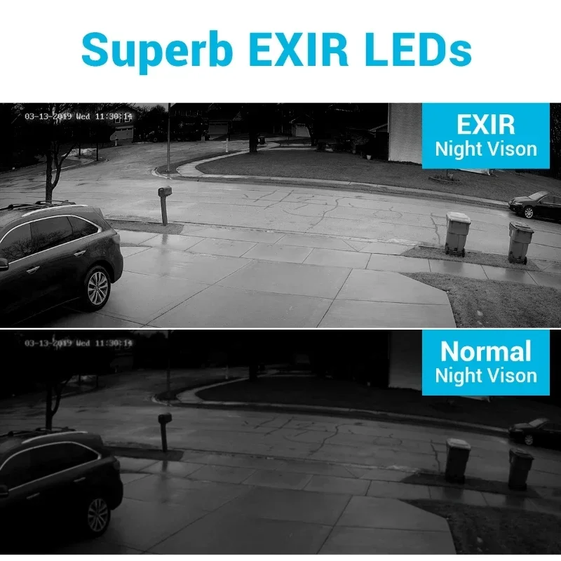كاميرا مراقبة سلكية ANNKE 4K للرؤية الليلية مقاومة للماء وكاميرا CCTV للمراقبة الداخلية والخارجية