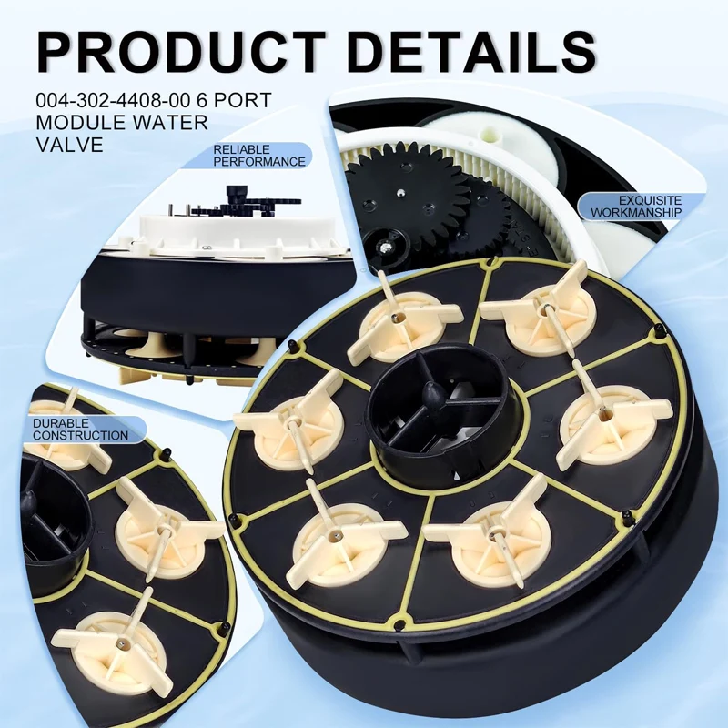 004-302-4408-00 6 Port Water Valve Module Kit for Paramount 6-port Gear Module, Replacement module with Valve Shell O-Ring