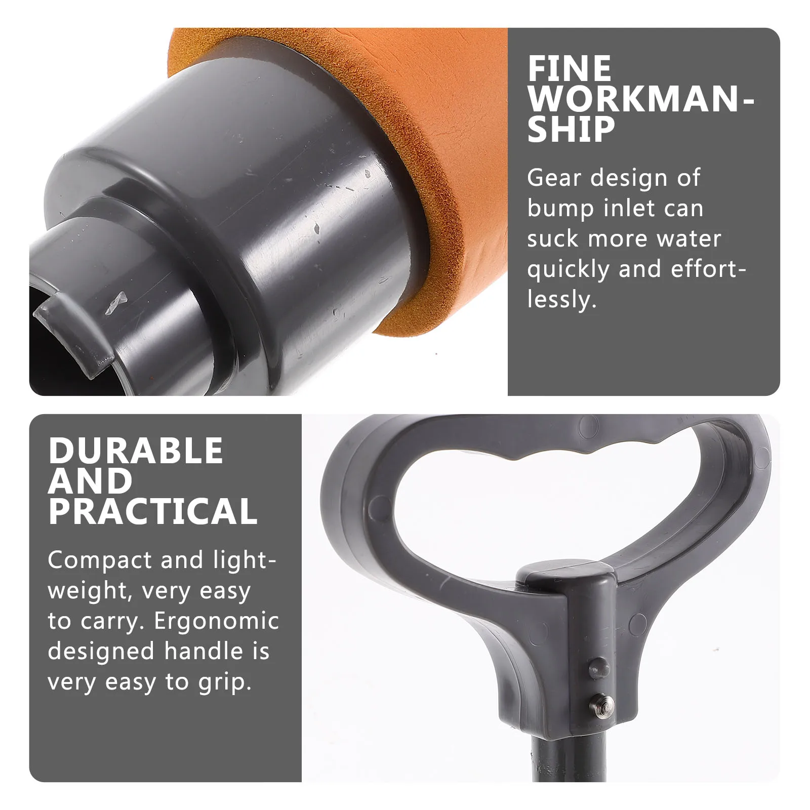 

Kayak Bilge Pump Hand Operated Manual Water Pump Boat Submersible Compact Drainage Gear Inlet Fast Evacuation Lightweight Safety