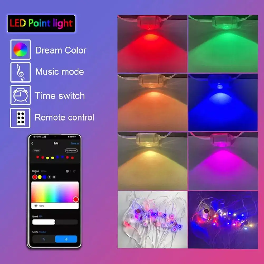 Imagem -04 - Impermeável Eaves Lights para Casa Luzes ao ar Livre Permanentes Smart Rgb Light String Faça Você Mesmo Holiday Decor Cena Automática 15m 30led