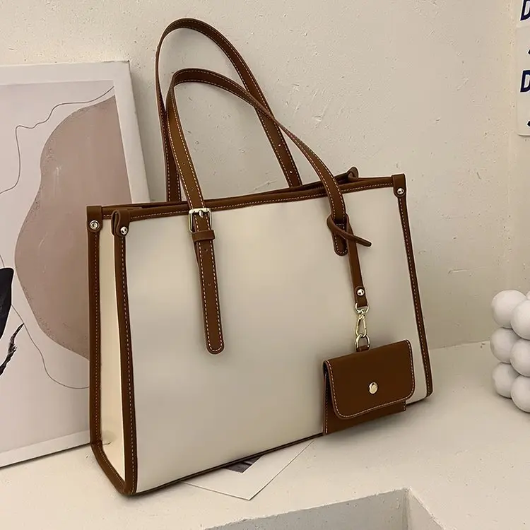 Simple Commute Women Tote Bag 2025 Designer Large Capacity Shoulder Bag Female High Quality Leather Luxury Handbag Women