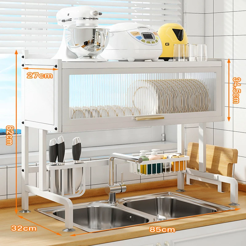 

Shelves with Cabinet Door Dust Prevention Kichen Accessories Plate Rack Dish Drying Racks Storage Holders