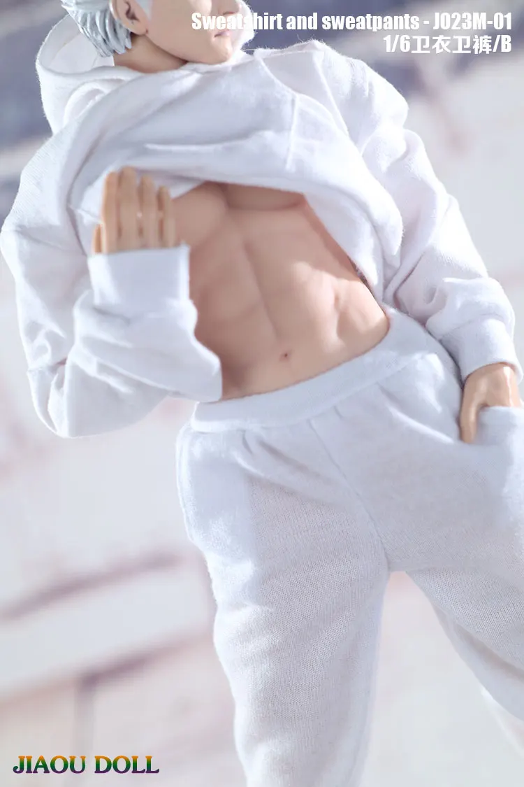 1/6 Scale male dolls clothes black grey brown pants sports set fit
