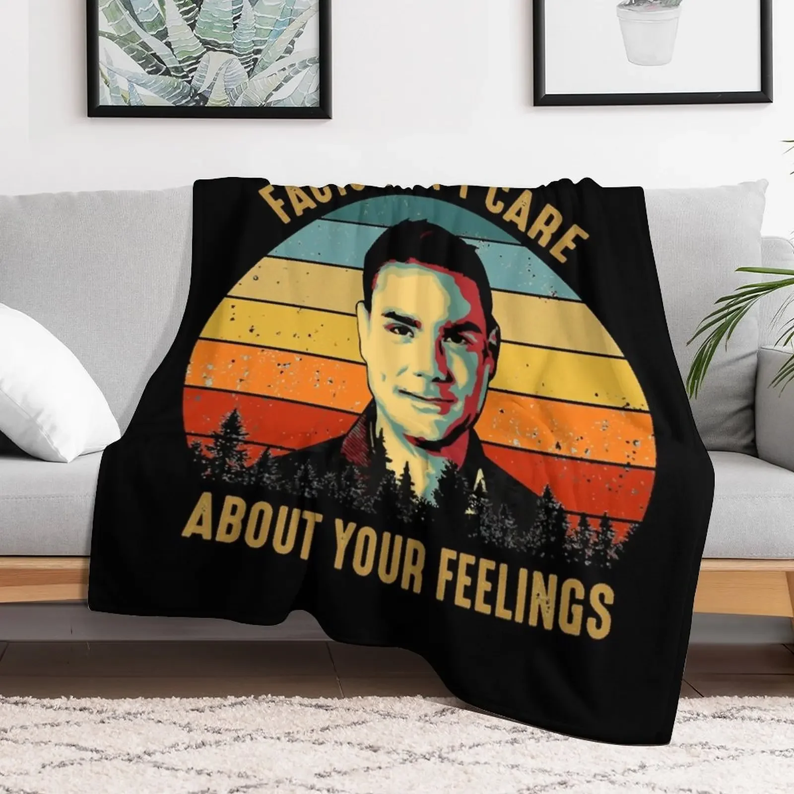 Vintage Facts Don't Care About Your Feelings Ben Shapiro's Gift Throw Blanket Hair Luxury Throw warm for winter Blankets