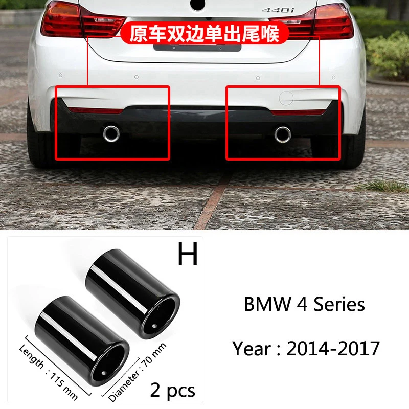 Uitlaatsierstukken van roestvrij staal voor BMW 1 2 3 4 5 Serie X1 3GT F20 F22 F30 F32 F34 F36 F10 F48 autostyling