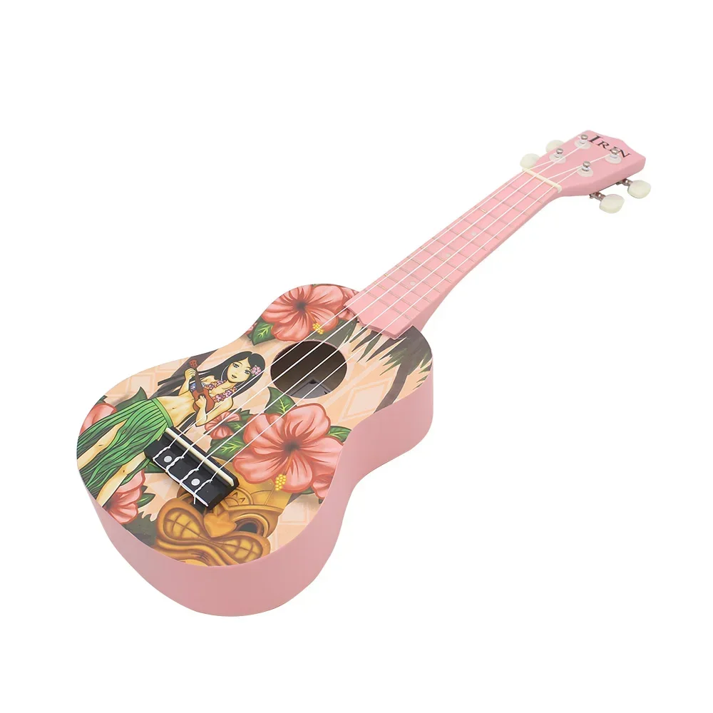 IRIN 21 Inch Ukulele 4 Strings Guitar Hawaiian Girl Mini Guitarra Basswood Ukulele Stringed Musical Instrument Beginner Gifts