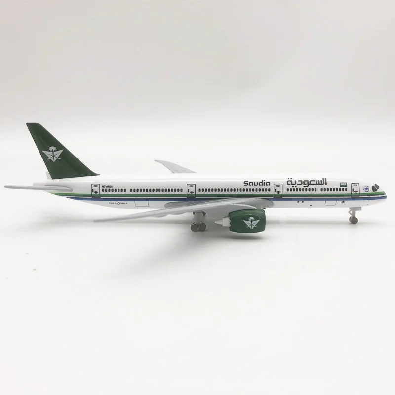 

B787 Airlines 20CM 787 Alloy Metal Saudi Arabian AIR Airways Diecast Airplane Model Plane Aircraft w Landing Gears Wheels