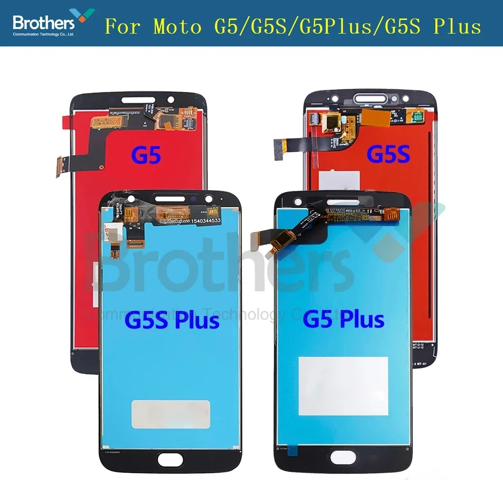 100% testado para motorola moto g5s plus g5 plus display lcd tela de toque digitador assembléia substituição para moto g5 g5s lcd + quadro
