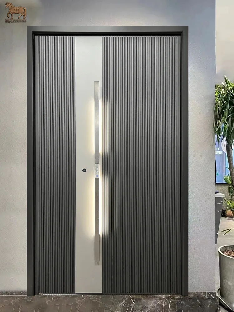 Custom Security Entry Doors Modern Parent-Child Doors Home Explosion-Proof Cast Aluminum Doors