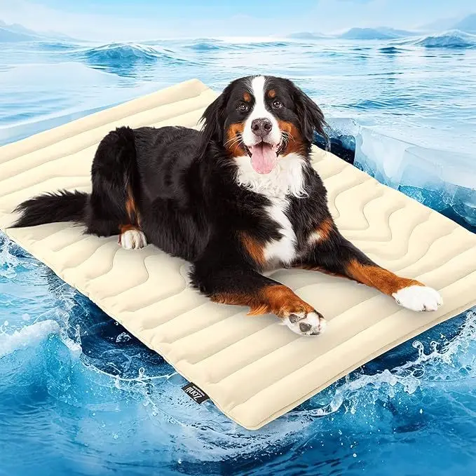 Tapis de refroidissement pour chien 2025, coussin de refroidissement amélioré pour animaux de compagnie, pour chiens et chats, lit frais Portable pour l'été, antidérapant, lavable, idéal pour l'intérieur