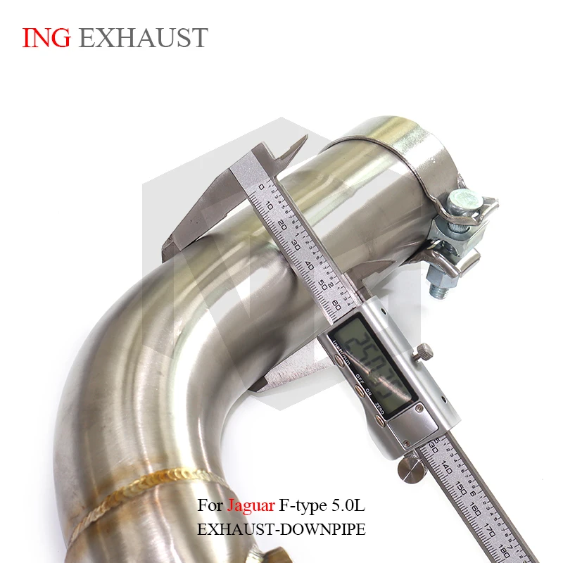 أنبوب العادم ING Header SS304 لنظام المحرك الملحقات المحفزة Jaguar f-type 3.0T 5.0L #3