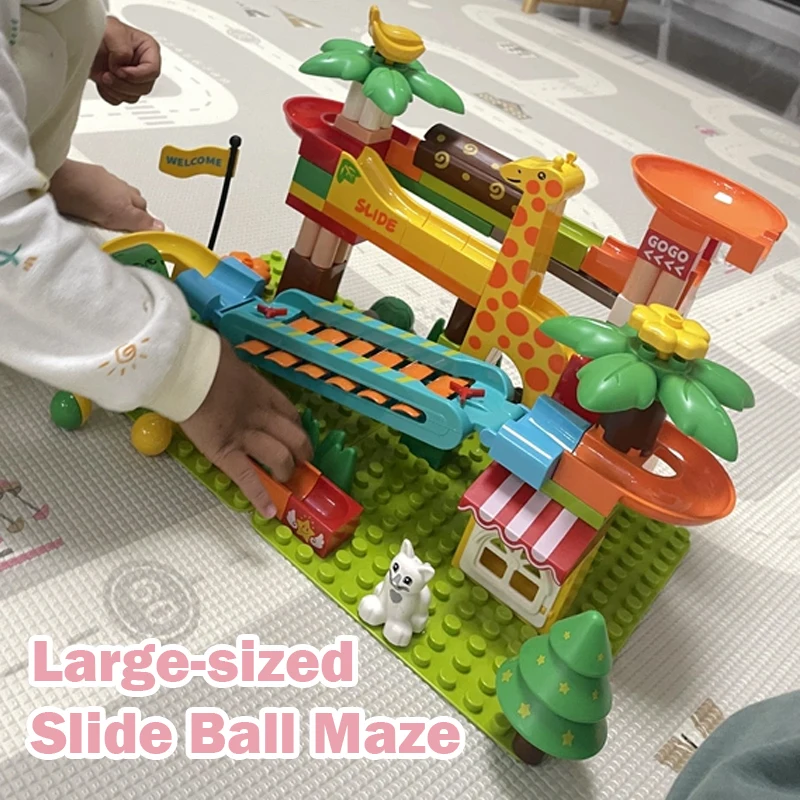 

Large-sized Assembly Building Block for Piano-playing Variety Slide Maze Ball Track Rolling Brick Educational Toys for Kids Gift