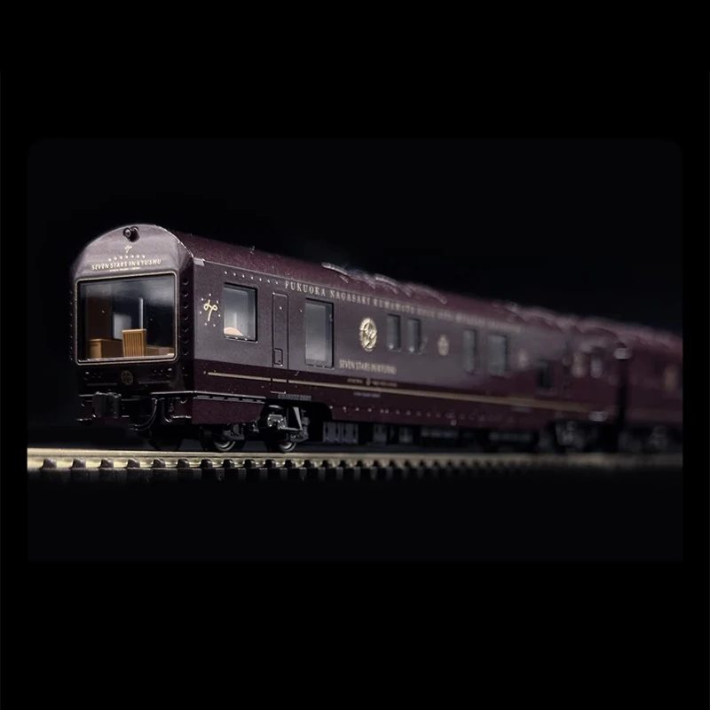 8 Sections KATO Simulation Train Model N Scale 1/150 10-1519 Sightseeing Train Kyushu Seven Star Rail Car 1+7 Section Model Toys