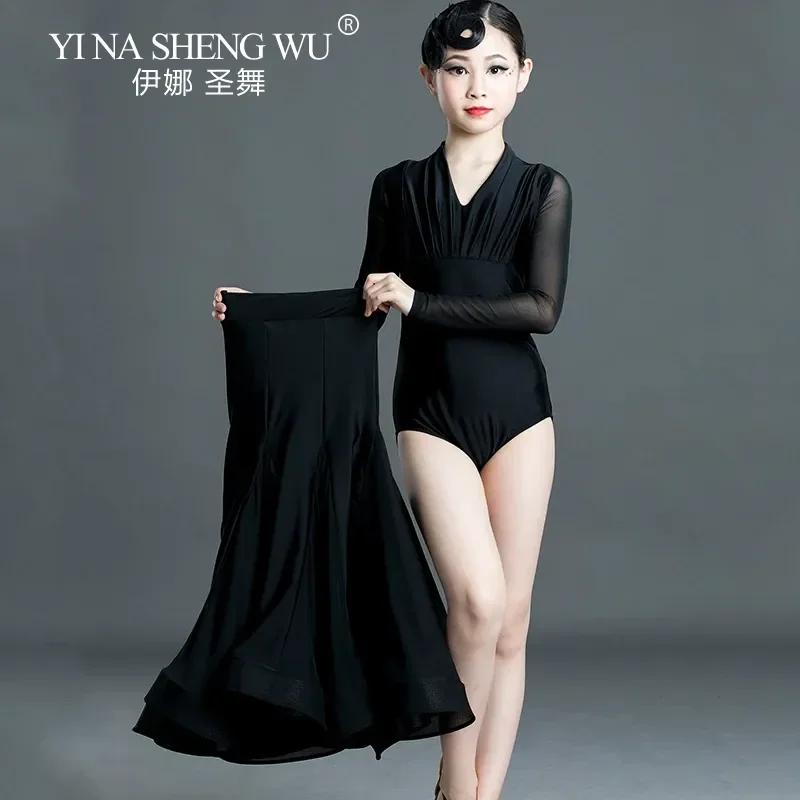 2026 New Ballroom Dance Dress For Girls Practice Clothes New Waltz Latin National Standard  Dance Clothes Modern Dance Dress