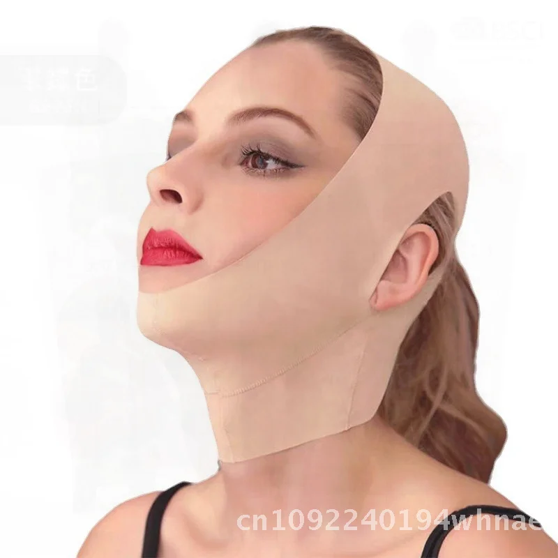Mascarilla Facial adelgazante con cara en V, herramienta mágica posipasucción para levantar la barbilla, vendaje moldeador de doble barbilla, manga de mandíbula para el cuello