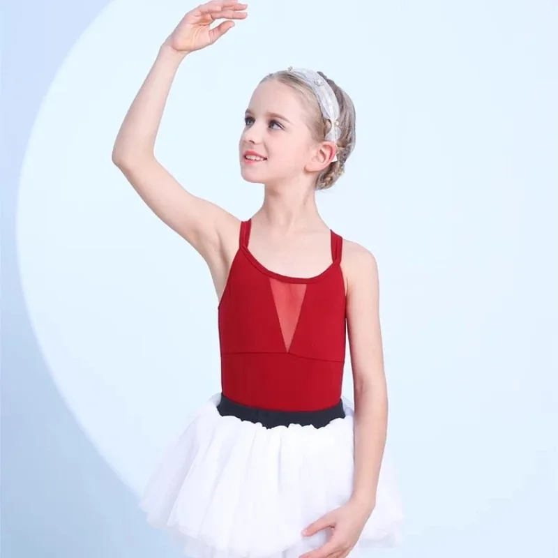 Children's ballet dance clothes, summer practice clothes, suspender dance clothes, girls' and children's Chinese dance clothes