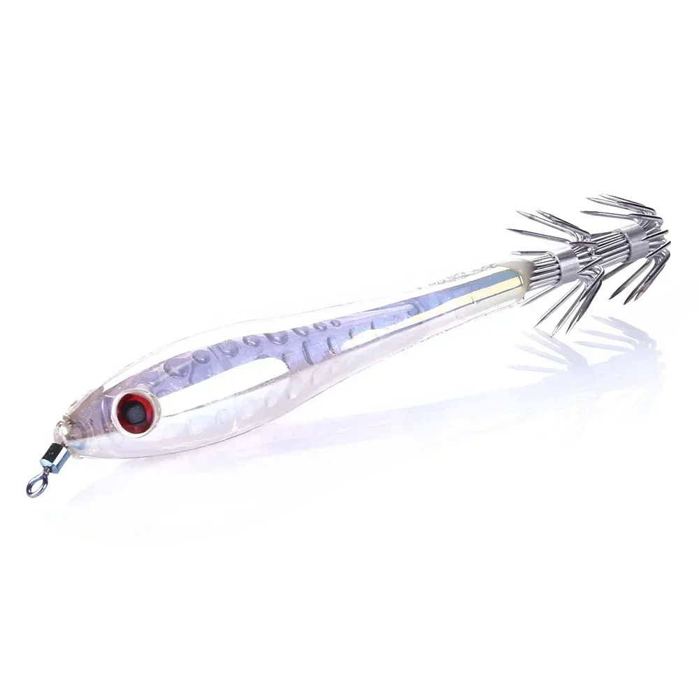 5Pcs/Lot Luminous Squid Bait Sea Fishing Squid Hooks Egi Octopus Jumping Cuttlefish Fishing Bait Artificial Bionic Fishing Tools