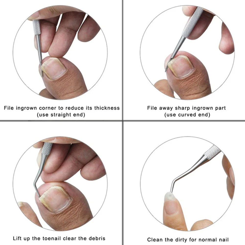 고품질 스테인리스 스틸 매니큐어 페디큐어 그루밍 키트 네일 커터 세트 (가정용/야외용) 실버 네일 케어 세트 1세트