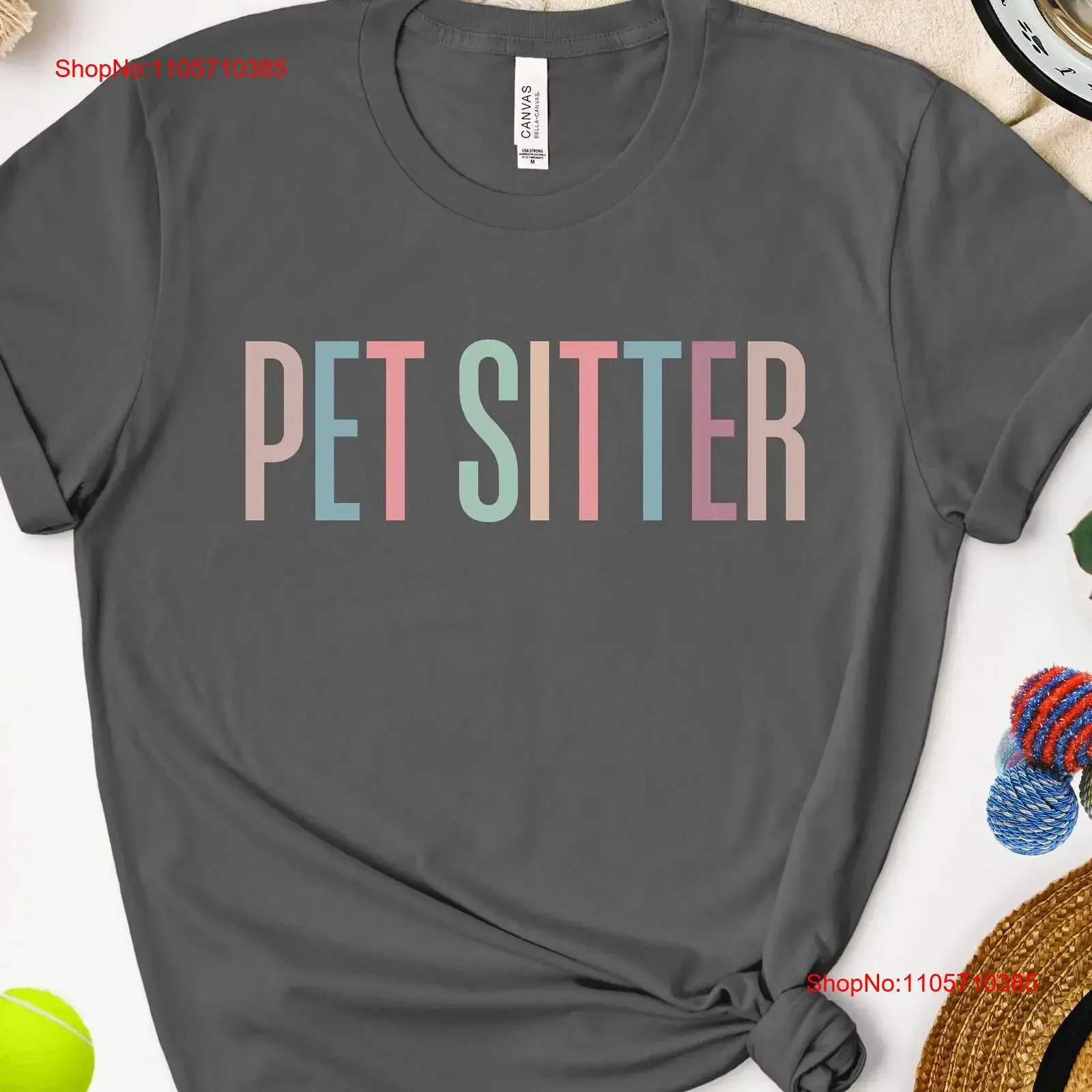 Pet Sitter T Shirt for Dog or Cat and Lover Sitting Business Walker vintage Washed designer clothes Comfortable streetwear