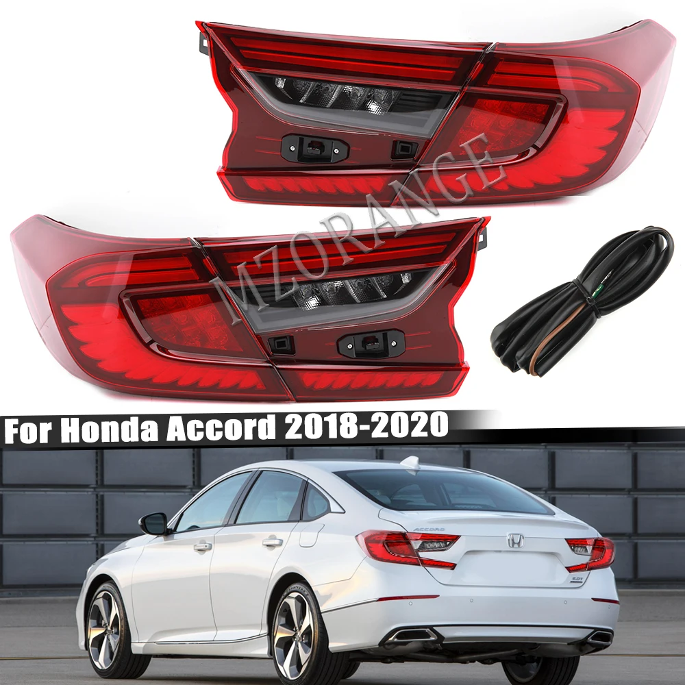 

LED Tail Light For Honda Accord 10th Gen 2018 2019 2020 Rear Brake Running Dynamic Turn Signal Warning Lamp Car Accessories