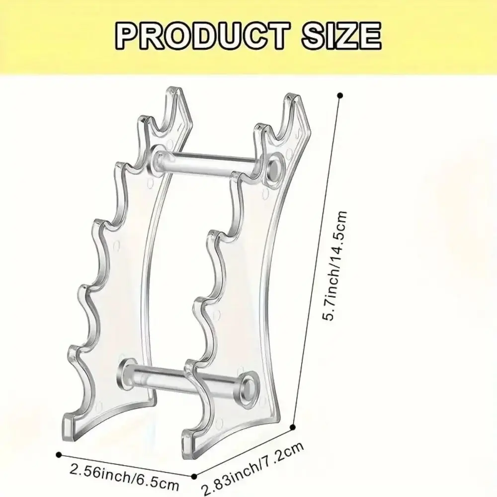 Transparent 6-bit Ballpoint Pen Holder Plastic Ladder Shelf Eyebrow Pencil Holder Makeup Brush Rack Organizer Room Decor